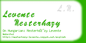 levente mesterhazy business card